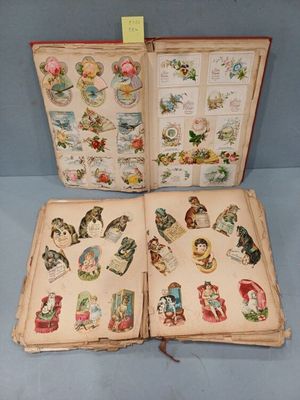 an open book with pictures of children on it