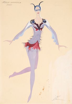 une image représentant le dessin d'une femme en costume