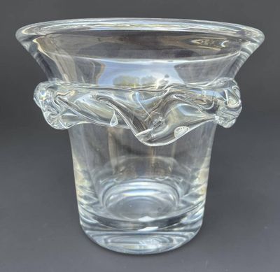 DAUM France Seau à glace Modèle "Sorcy" en verre soufflé. Si…