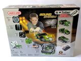 the box is open to show the contents of a toy set