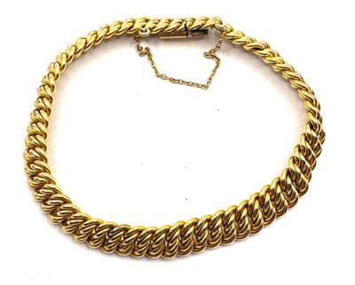 MURAT - Bracelet Murat à maille gourmette en plaqué or de très bonne q - Photo 1