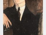portrait of a man in a black suit and hat by amedee