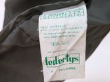 a close up of a label on a black jacket