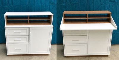 Bureau/secrétaire RAVI WALKER EDISON en bois à trois tiroirs…