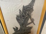 a picture of a picture of a bird with a sword on it