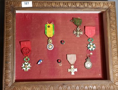 a picture of a picture of a picture of a medal display
