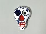 day of the dead sugar skull brooch