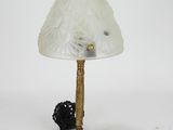 an image of a lamp with a white shade on it