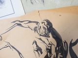 le dessin d'un homme sur une feuille de papier