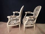pair of louis xvi style armchairs