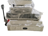 a stack of luggage sitting on top of each other