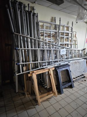a room with a bunch of chairs in it