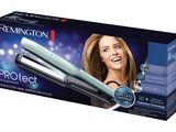 the box is full of a hair straightener with a woman smiling