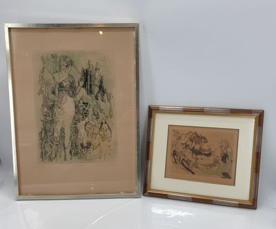 2 lithographies MULLER Françoise :