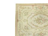 a rug with a floral design on it on a white background