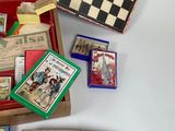 a lot of different items in a box on the table