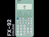 une calculatrice verte sur fond noir