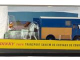 un camion miniature dans une boîte transparente