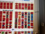 a picture of a display of different colors of thread