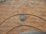 a close up view of a basket with a handle