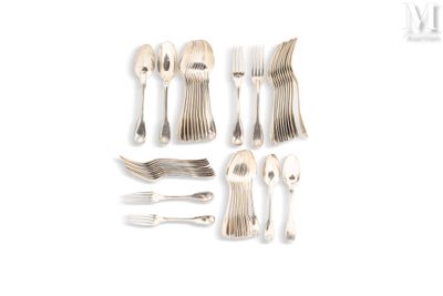 a lot of silverware on a white surface