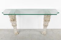 Une console murale ou table de console, ornée de lions, en m… (photo 4)