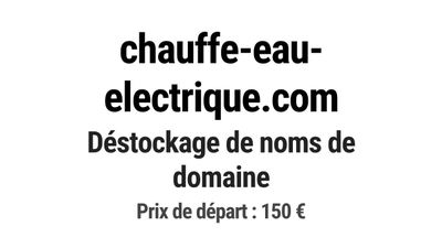 Nom de domaine chauffe-eau-electrique.