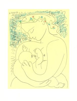 Pablo PICASSO (1881-1973) (d'après) - Maternité, Lithographi…