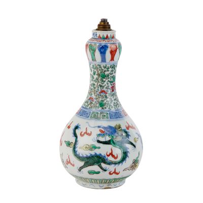 an image of a vase with a dragon on it on a white background