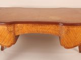 an image of a wooden desk with two drawers on top of it