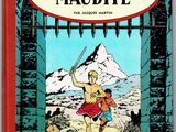 the cover of the book le maudite, with an image of a man holding a sword