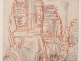 une image représentant un dessin d'un train sur une voie ferrée