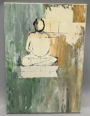 Marie-José BEZNOSUC (1950), Méditation, Huile sur toile.