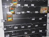 a picture of a wall with a bunch of food on it