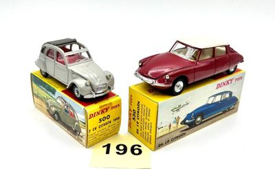 DINKY TOYS – France Réunion de 2 véhicules : -CITROËN 2CV Mo…