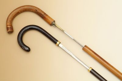 2 CANNES à système "Epée" - L'une en bambou - Photo 1