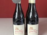 deux bouteilles de vin posées l'une à côté de l'autre sur un comptoir