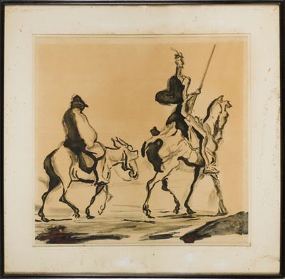 D'après Honoré DAUMIER Don quichotte et sancho panza