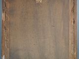 an image of a painting of a man in a suit and tie standing in front of a blue wall