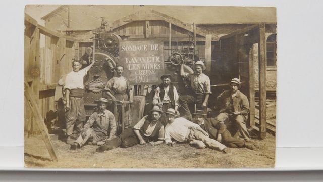 Lavaveix-les-Mines Sondage de Lavaveix-les-Mines 1911.Carte-photo...