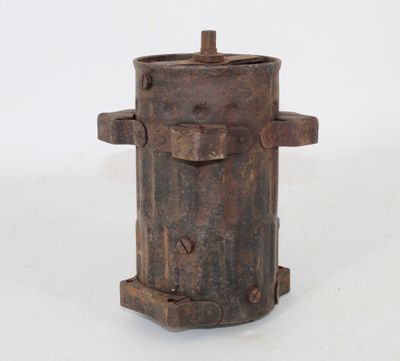 an old rusty fire hydrant on a white background with a white background