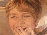 tableau représentant un jeune garçon, la main sur la bouche