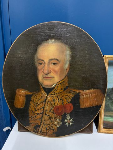 École Française fin XVIIIe début XIXème « Portrait d’un officier ...