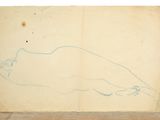 an image of a drawing of a woman laying down on a bed