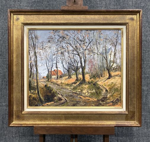 Gaston THIERY (1922-2013) « après midi de Mars aux Verrines ». Hu...