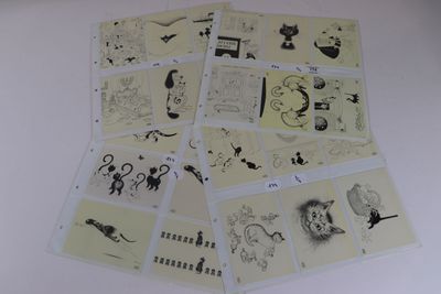 Illustrateurs :DUBOUT. Les Chats 48 cartes( 4 feuilles)