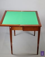 Table à jeux portefeuille en placage d'acajou, l'intérieur r… (photo 5)
