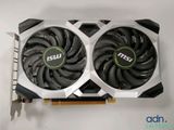 a close up of a video card with two fans on it