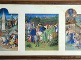 a picture of a group of paintings hanging on a wall