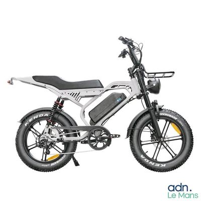 an image of a white and black electric bike on a white background